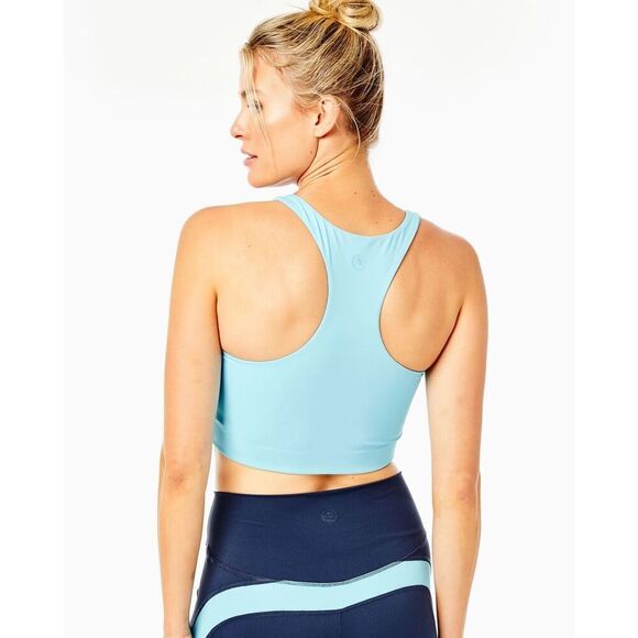 NWT Addison Bay Smooth Arch Sports Bra In Beverly Blue Size XL $68 MSRP - Picture 2 of 7